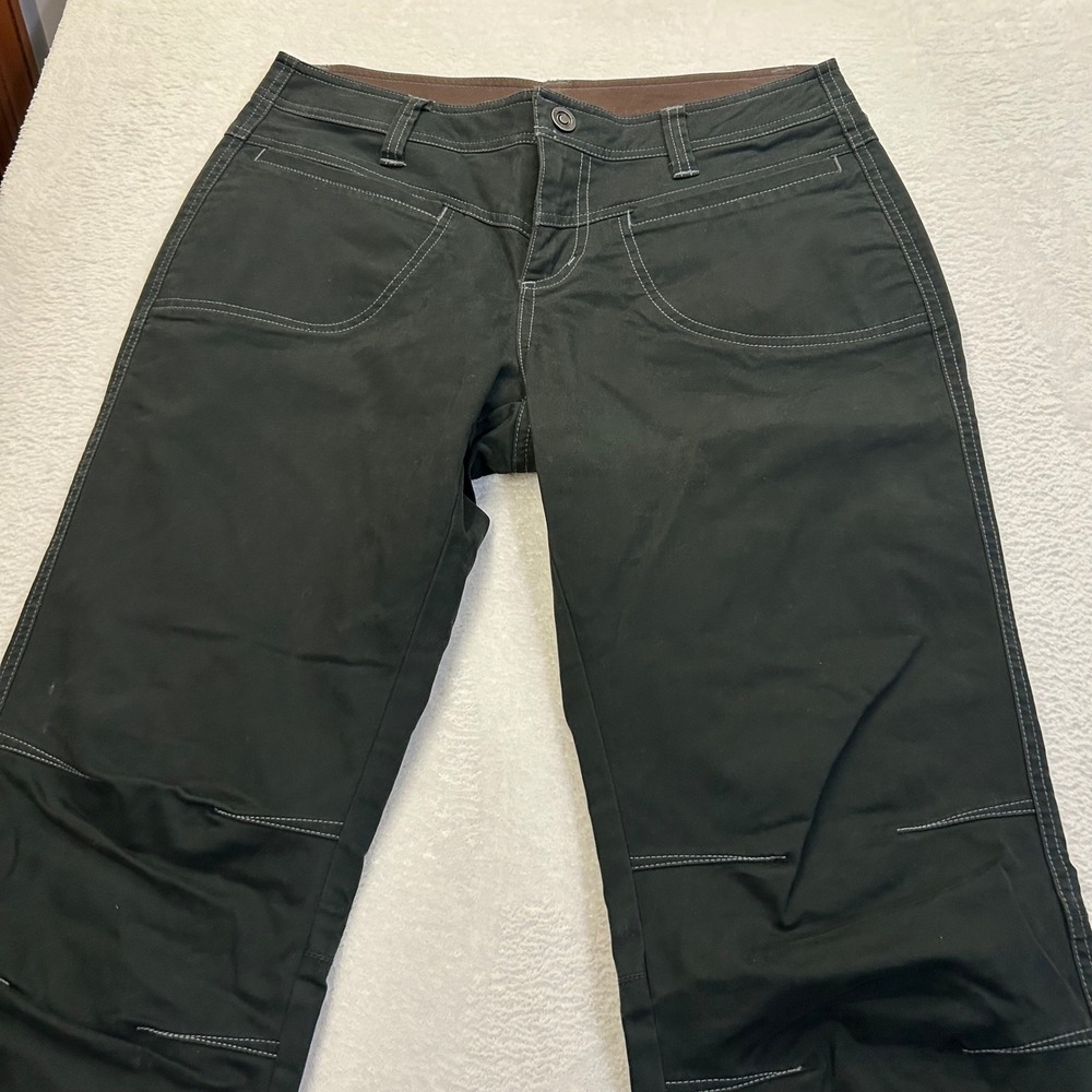 Kuhl Pants Splash Hiking Outdoor Women Size 8 Black Straight Leg Stretch Cargo